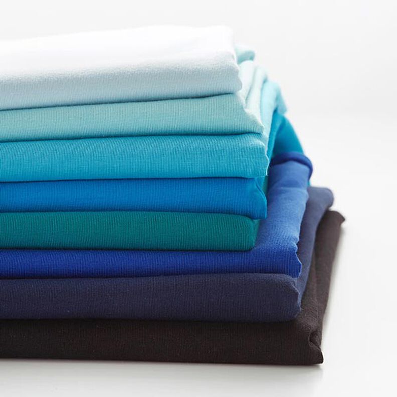 Dżersej bawełniany średniej ciężkości, jednokol. – jasnoniebieski,  image number 4