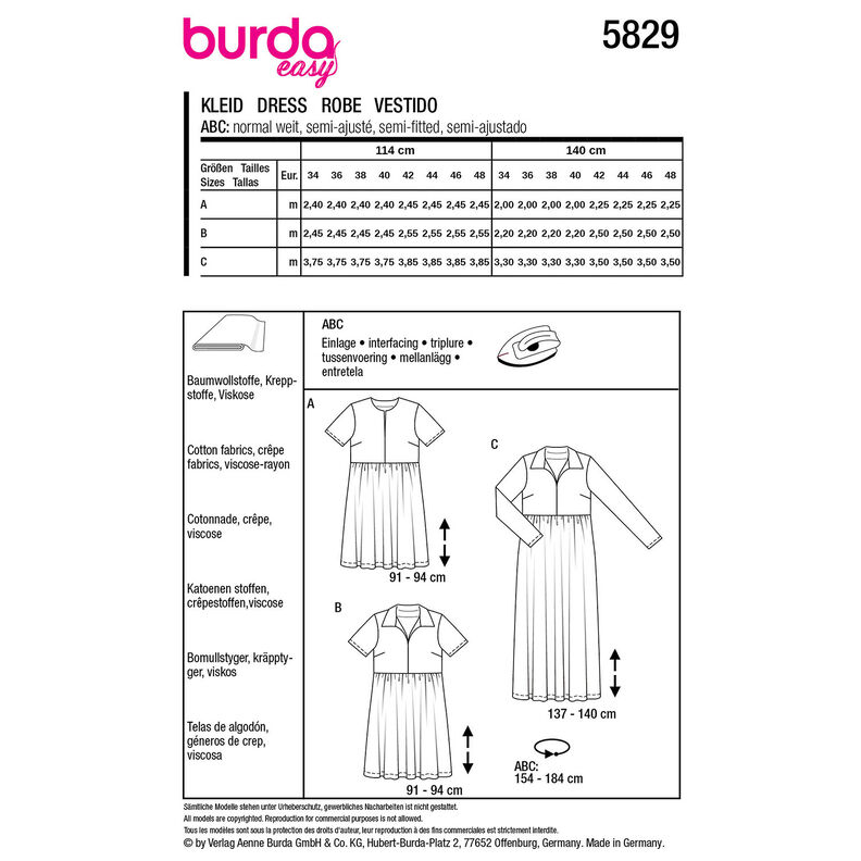 Sukienka | Burda 5829 | 34-48,  image number 12
