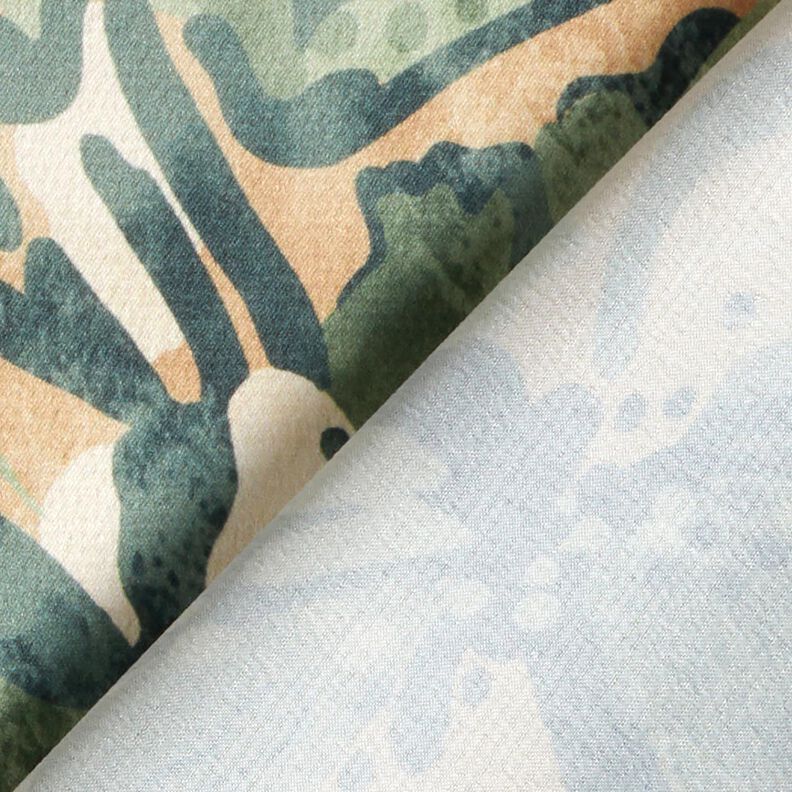 Satyna krepowa w rośliny morskie – zieleń trzcinowa/beż,  image number 4