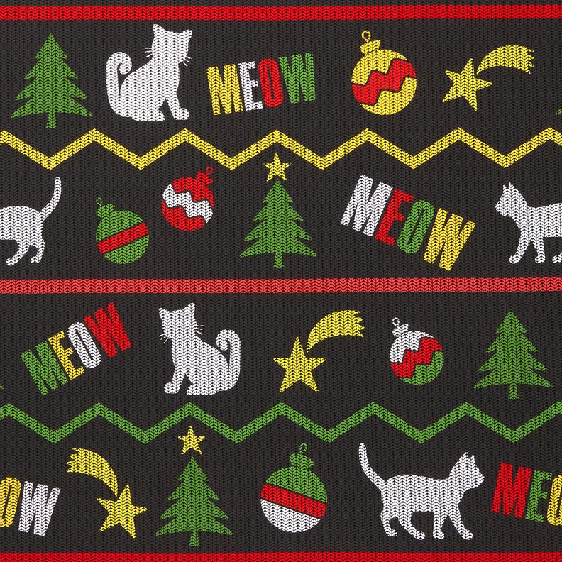 French Terry Meow | Glitzerpüppi – granit/cytrynowy,  image number 1