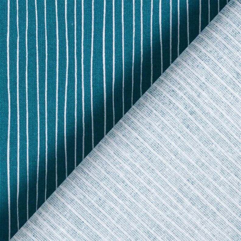 Tkanina bawełniana Kreton delikatne linie – błękit/biel,  image number 4