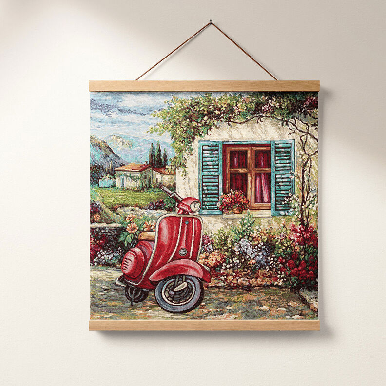 Panel dekoracyjny Gobelin Vespa – czerwień karminowa/jasnobeżowy,  image number 7