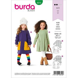 Sukienka, Burda 9310 | 92-122, 