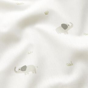 Popelina bawełniana mały słoń – kość słoniowa, 
