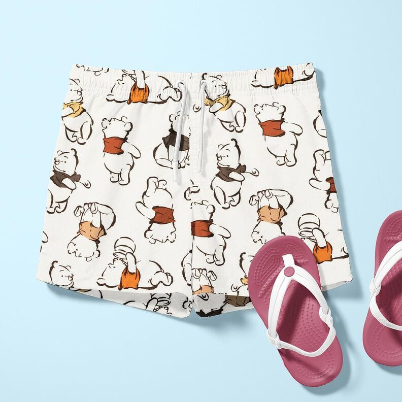 Dżersej bawełniany Kubuś Puchatek | Disney – mleczna biel,  image number 6