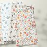 Muślin / Tkanina double crinkle gałązki | Poppy Fabrics – biel/zieleń trzcinowa,  thumbnail number 7