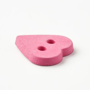 Guzik w kształcie serca [Ø 15 mm] – pink, 