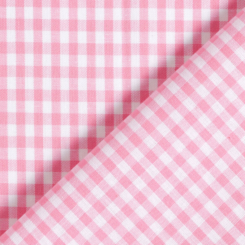 Tkanina bawełniana Kratka Vichy 0,5 cm – róż/biel,  image number 4