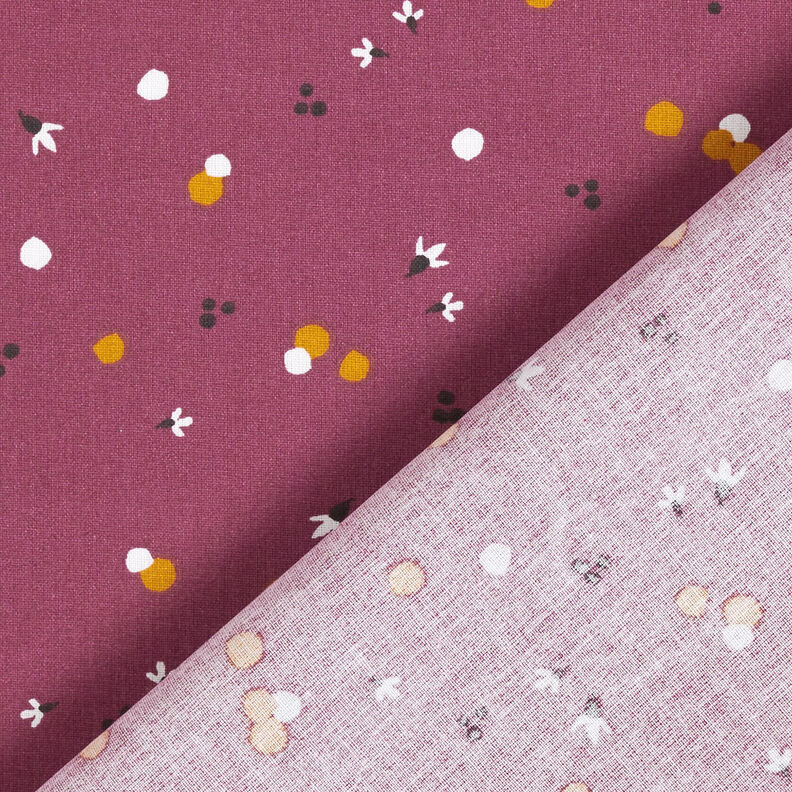 Tkanina bawełniana Kreton kolorowe kropki – merlot,  image number 4