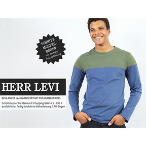 MĘŻCZYZNA LEVI koszula z długimi rękawami i blokami kolorów | Studio Przycięcie na wymiar | S-XXL, 