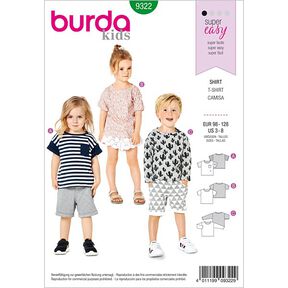 Koszulka dziecięca, Burda 9322 | 98 - 128, 