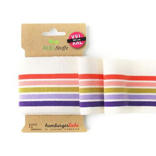 GOTS Dzianina Sciągaczowa eko CUFF ME RAINBOW [140 cm | 7,5 cm] | Albstoffe | Hamburger Liebe, 