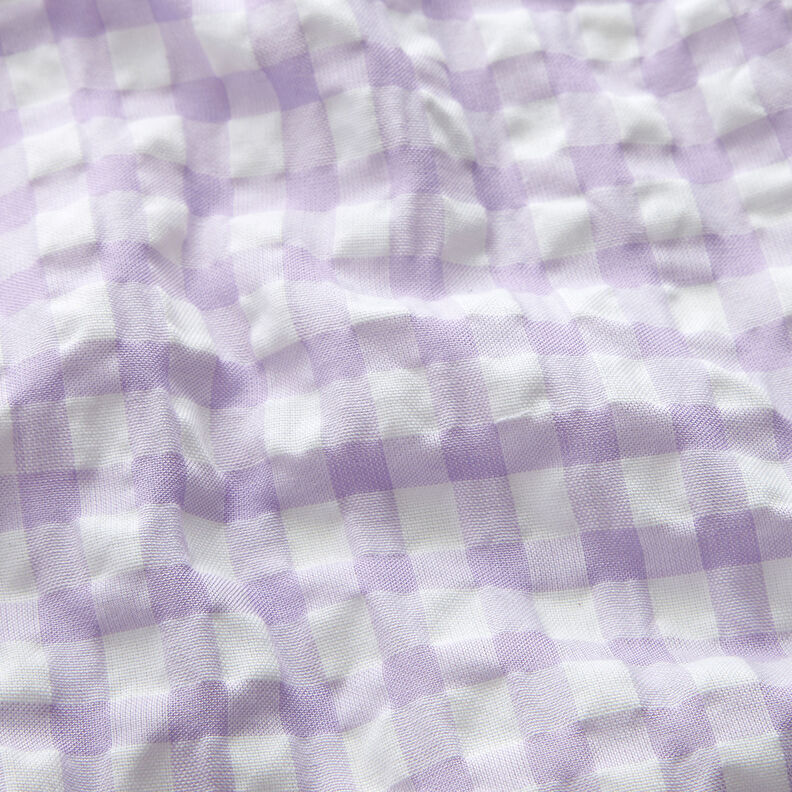 Kora w dużą kratkę Vichy – biel/pastelowy beż,  image number 2