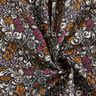 Tkanina bawełniana Kreton motywy kwiatowe – czerń/jasny kreci,  thumbnail number 3