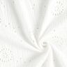 Muślin / Tkanina double crinkle Haft angielski Kwiaty – biel,  thumbnail number 3