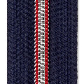 Zamek błyskawiczny na metry [5 mm] Metal | Prym – granat/czerwień, 