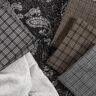 Materiał na płaszcze ze wzorem paisley i cekinami – antracyt/jasnoszary,  thumbnail number 4
