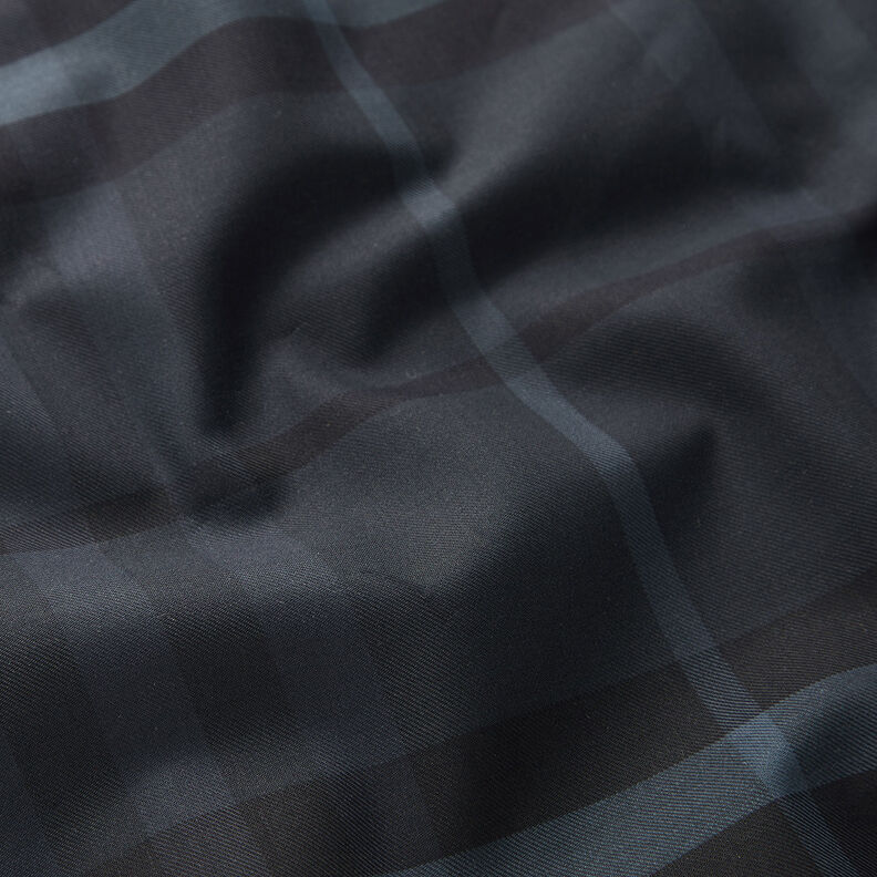 Tkanina koszulowa w szkocką kratę – ciemnogranatowy/czerń,  image number 2