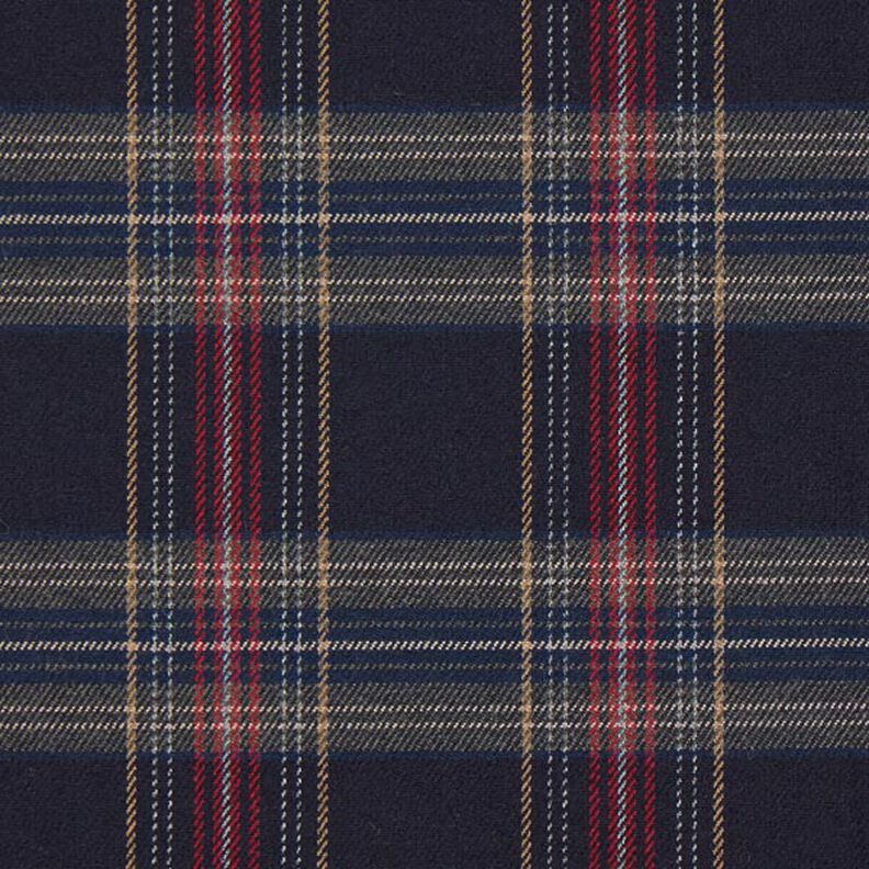 Szkocka krata strecz – granat navy/czerwień, image number 1