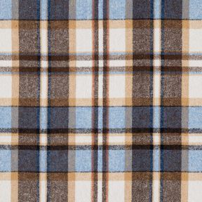 Flanela na płaszcze w kratkę | Katia Fabrics – błękit królewski/czarny brąz, 