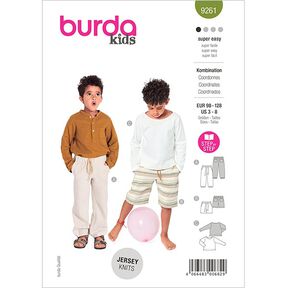 Calças / Pulower, Burda 9261 | 98 - 128, 