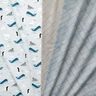 Tkanin dekoracyjna Half panama zwierzęta w lodowej krainie – błękit/biel,  thumbnail number 5