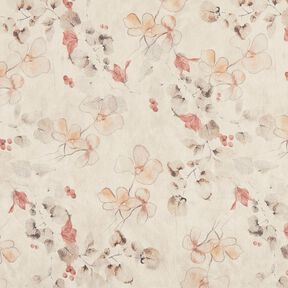 Elastyczny welur z podszewką Sherpa i delikatnymi kwiatami | Katia Fabrics – naturalny, 