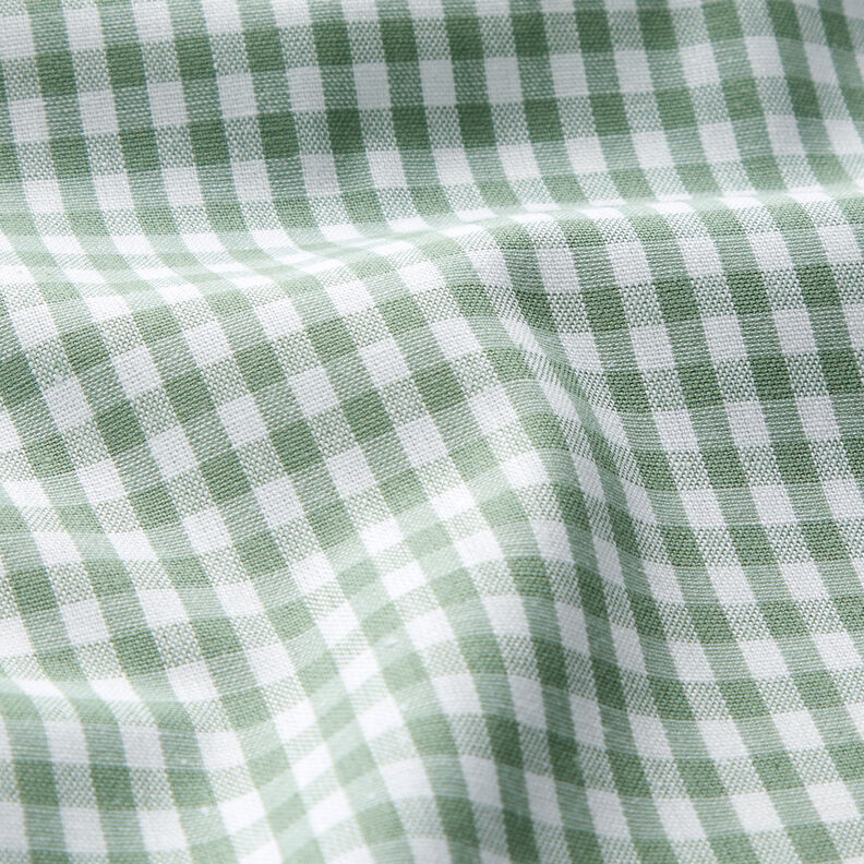 Tkanina bawełniana Kratka Vichy 0,5 cm – szałwia/biel,  image number 2