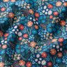 Popelina z bawełny organicznej słodkie kwiatki – niebieski oceaniczny,  thumbnail number 2