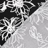 Mieszanka wiskozy i lnu abstrakcyjne słoneczniki &ndash; czerń/biel | Resztka 60cm,  thumbnail number 4