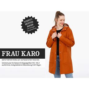 FRAU KARO – parka z podszewką, kapturem i naszywanymi kieszeniami, Studio Schnittreif | XS - XXL, 