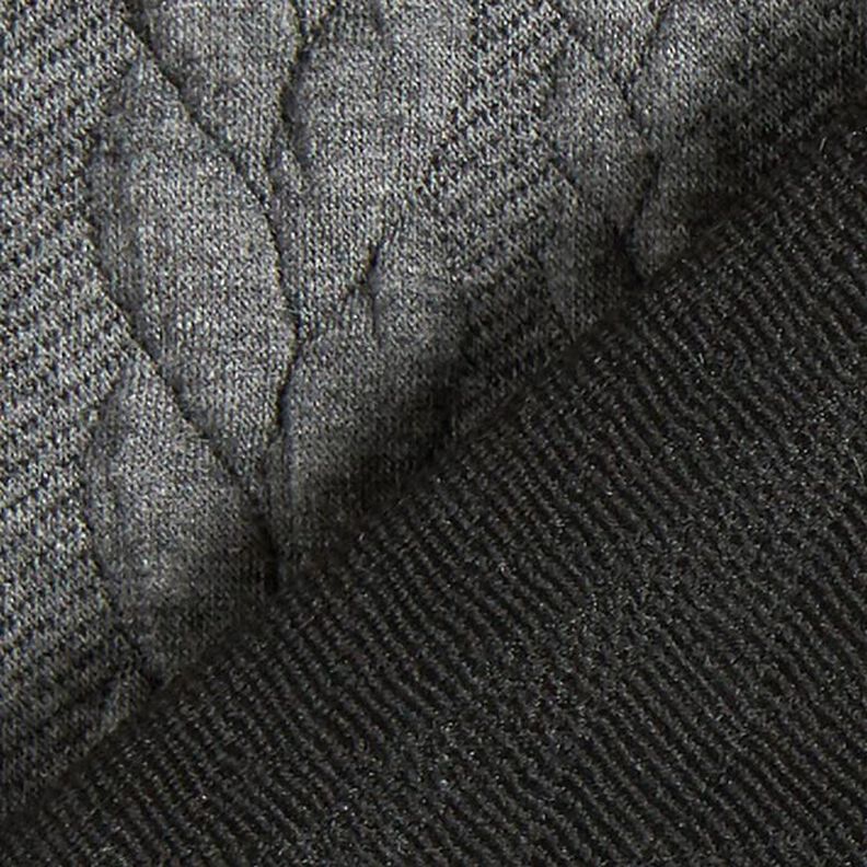 Dżersej żakardowy Cloqué Wzór warkoczowy – ciemnoszary,  image number 4