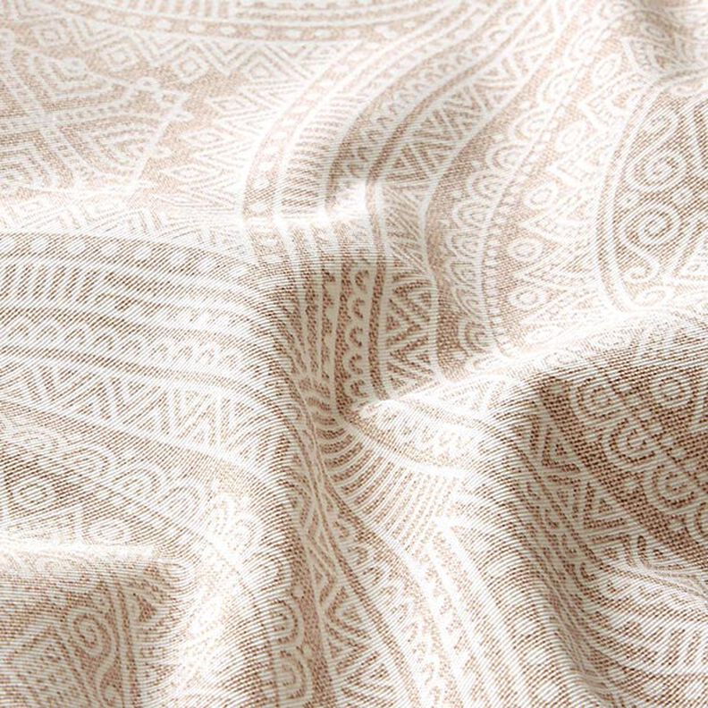 Tkanin dekoracyjna Płótno Mandala – naturalny/biel,  image number 2
