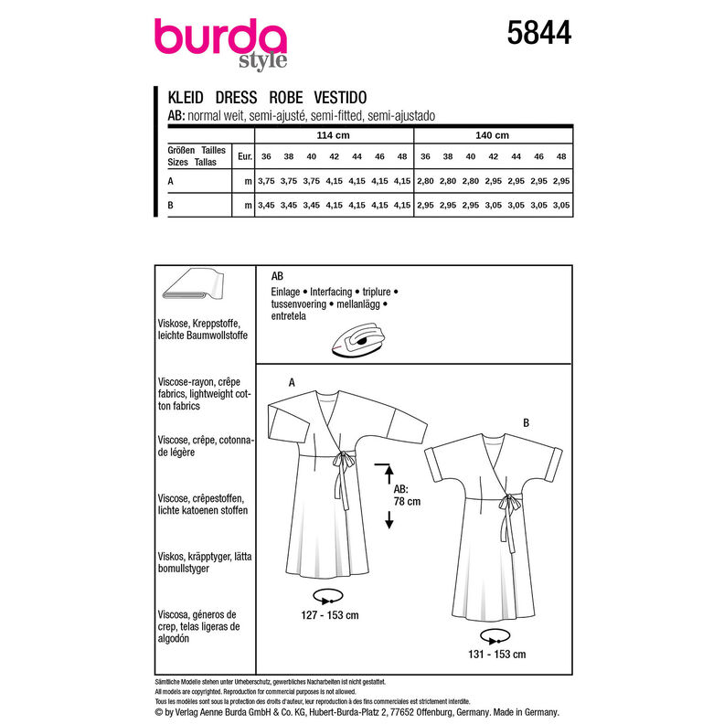 Sukienka | Burda 5844 | 36-48,  image number 9