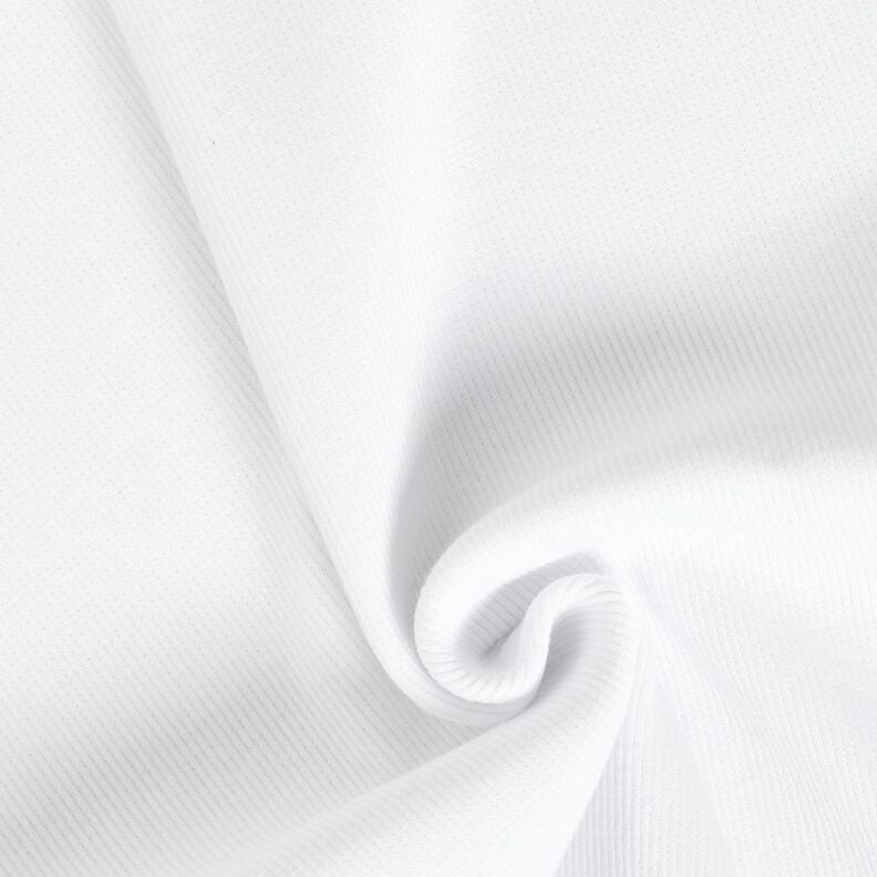 2x2 Dzianina ściągaczowa Jednokol – biel,  image number 1