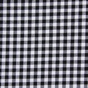 Tkanina bawełniana Kratka Vichy 1 cm – czerń/biel, 