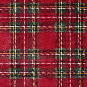 Miękki polar klasyczna krata – ciemnoczerwony/zielony jodłowy, 