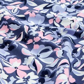 Dzianina dresowa pętelkowa duże kwiaty | Poppy Fabrics – dżins, 