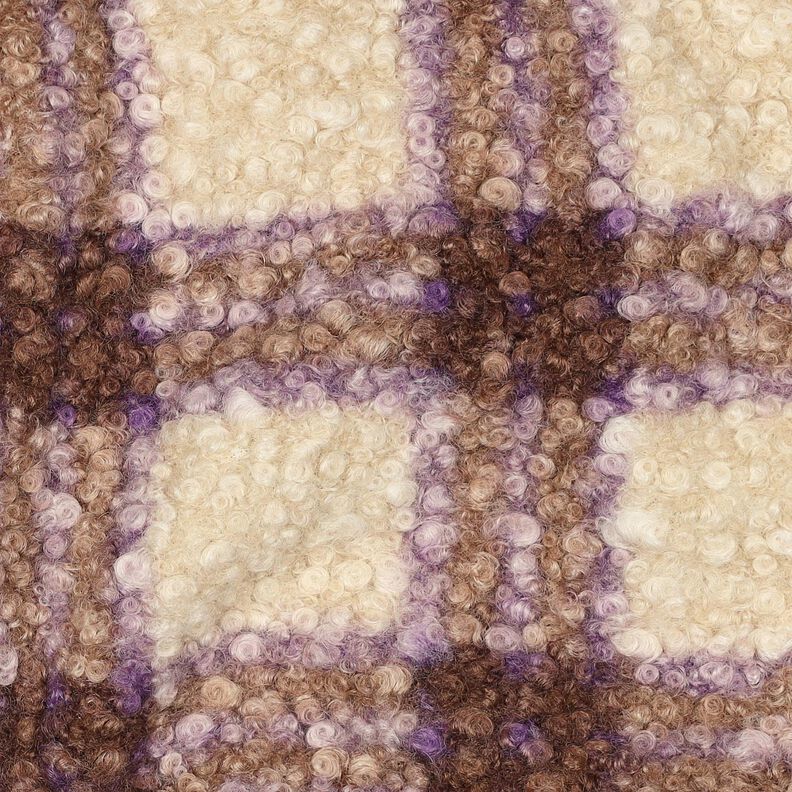 Dzianina bouclé Kratka – zieleń/mleczna biel, image number 2