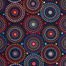 Materiał na kostiumy kąpielowe mandala – czarnoniebieski/ognista czerwień | Resztka 100cm,  thumbnail number 6