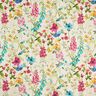 Tkanin dekoracyjna Half panama polne kwiaty – naturalny/malinowy,  thumbnail number 1