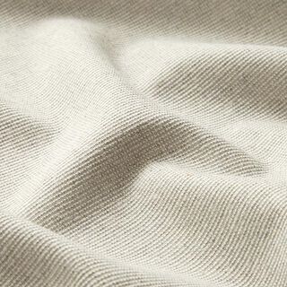 Tkanina dekoracyjna half panama o strukturze prążków bawełna z recyklingu – mglisty szary | Resztka 60cm, 