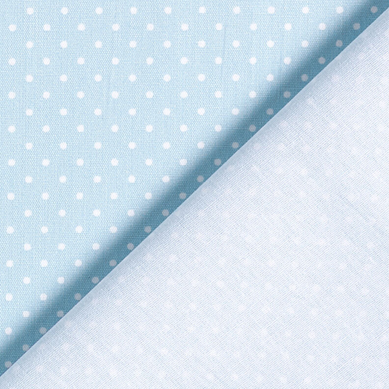 Popelina bawełniana Małe kropki – jasnoniebieski/biel,  image number 4