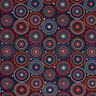Materiał na kostiumy kąpielowe mandala – czarnoniebieski/ognista czerwień | Resztka 100cm,  thumbnail number 1