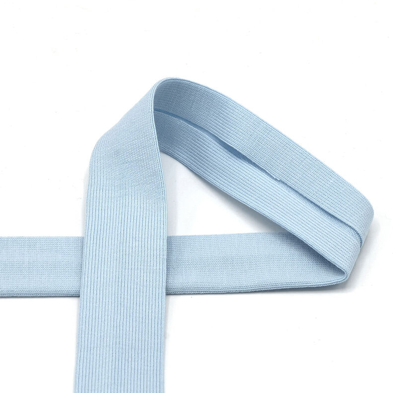 Taśma skośna Dżersej bawełniany [20 mm] – jasnoniebieski,  image number 1