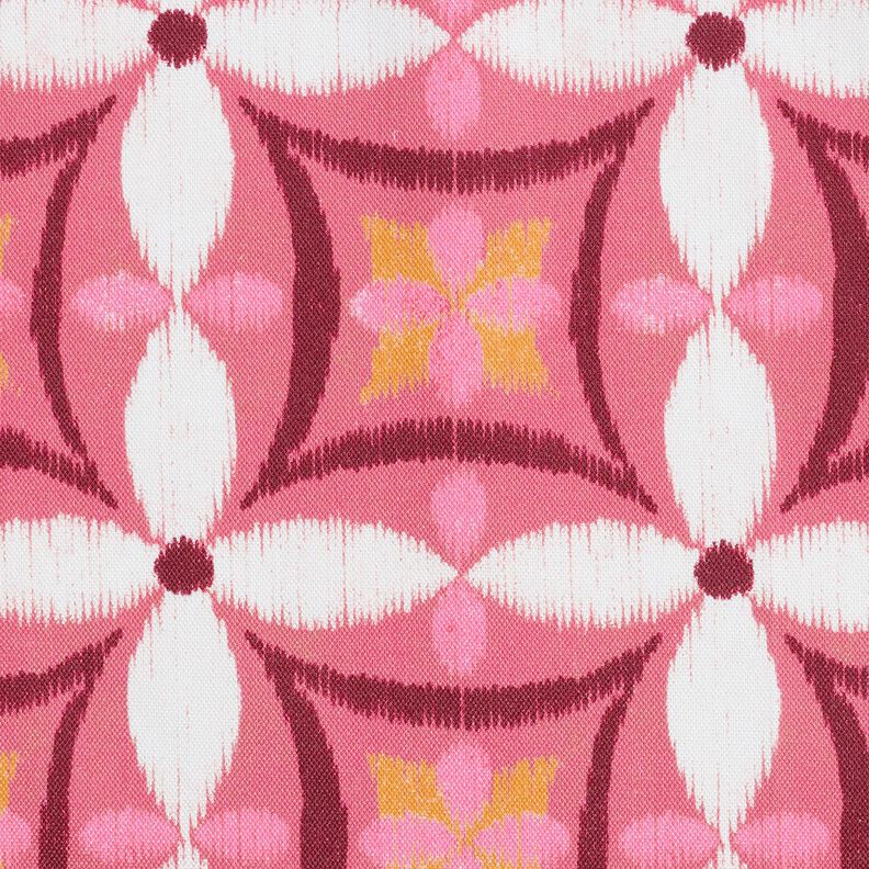 Tkanin dekoracyjna Płótno wygląd dużego haftu – pink/kość słoniowa, image number 1