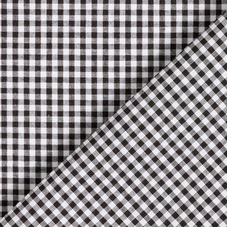 Popelina bawełniana Drobna kratka Vichy, z barwionej przędzy – czerń/biel,  image number 6