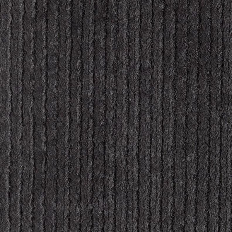 Sztuczne futro wzór warkoczowy – czerń,  image number 1