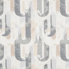 Tkanin dekoracyjna Half panama łuki artystyczne &ndash; jasnobeżowy/szary, 