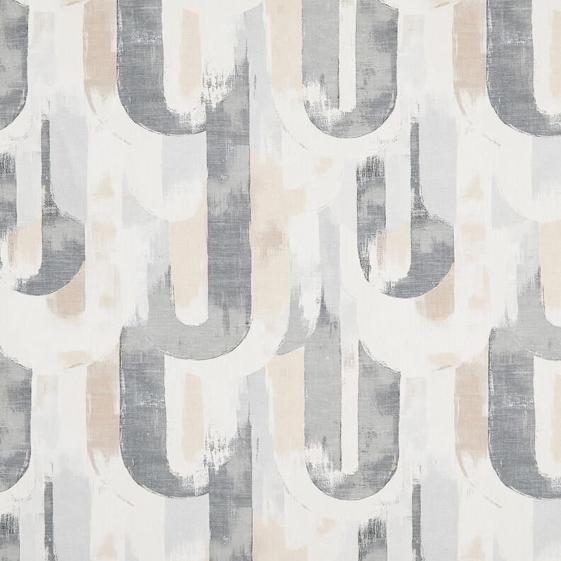 Tkanin dekoracyjna Half panama łuki artystyczne &ndash; jasnobeżowy/szary,  image number 1